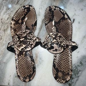 Tory Burch Miller Snakeskin Sandals